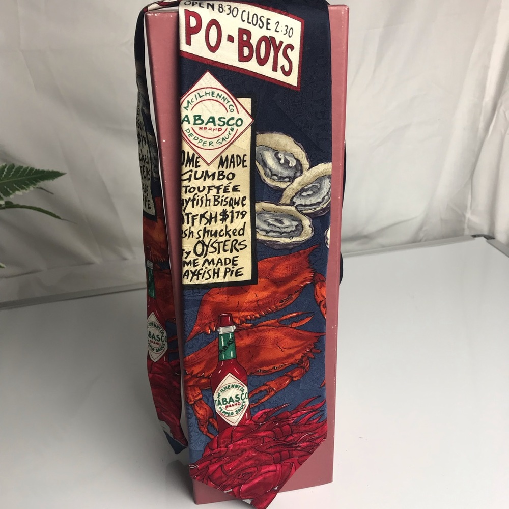 🍏Tabasco men’s red and blue causal tie